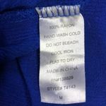 emma's closet Emma’s Closet Royal Blue Boho Cold Shoulder Embroidered Blouse Photo 4