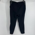 KaufmanFranco Black Leather Wool Blend Pants Side Zip Ankle Size 4 Photo 2
