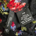 New Directions Black Multicolor Floral Lace Mockneck Top MP Whimsigoth Size undefined Photo 5