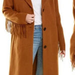 Kenneth Cole Single Breasted Wool Blend Fringed Walker Trench Coat XL/TG Fall Photo 0