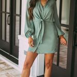 These Three Boutique Button Down Front Tie Dress Photo 0