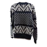 Vintage Cheryl Tiegs Navy White Pullover Jumper Sweater V Neck Womens Large Blue Photo 2