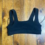 ZARA  Black Textured Ottoman Crop Top Black with Gold Buttons Large Photo 8