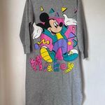 Disney Vintage 80s Mickey Mouse Longsleeve Sweatshirt Dress Nightgown S Photo 0