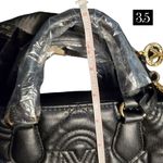 Valentino Orlandi Mini Black Quilted Vegan Leather Handbag Photo 3