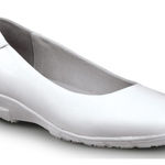 Womens White Slip Resistant Work Shoes Dress Flats White Size 8 Photo 0