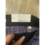 Cato Est. 1946  Blue Plaid Cropped Pants New 10 Contemporary Mid Rise Photo 2