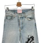 Revice Denim Super 80's 1984 Dragon Graphic Print Jeans Light Wash Blue Size 25 Photo 2