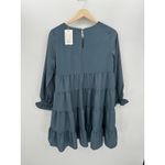 Foteisy Womens Blue Long Sleeve Tiered Boho Dress Size S Peasant Babydoll NWT Photo 1