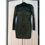 Windsor ‎ Green Studded Mock Neck Long Sleeve Bodycon Mini Dress Women's S Photo 1