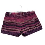 Roxy Pink Purple Aztec Mini Cotton Shorts Size Small Boho Beach Hippie Girly Photo 1