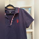 U.S. Polo Assn. USPA Tipped Polo Navy Knit Dress Women’s Size XL Photo 3