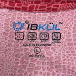 IBKUL Sz L Long Sleeve Cooling Shirt Mesh Sleeve Snake Print Activewear Top Pink Size L Photo 4
