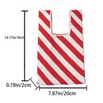 Knit Bag, Candy Cane Stripe Double Handles Photo 2