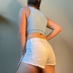 RSQ  White Denim Venice Mid Rise Distressed Denim Jean Jeans Shorts - size 3 Photo 8