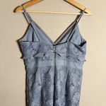 Bardot  Vienna Lace Midi Dress Women's 6 Small Dusty Blue Floral Cocktail Party Photo 11