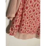 Investments Petites Light Pink Floral Lace Blouse, Lined, Long Sleeve, PXL Photo 2