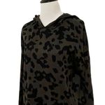 Anthropologie Anthropology Kasia Black Leopard Knit Sweater Hoodie S Photo 2