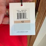 Calvin Klein  Red Vneck Pleated Dress Size 12 New NWT Flattering Business wear Photo 3
