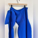 Elliatt Rhiannon Midi One Shoulder Bow Dress in Cobalt Blue size Small $230 Photo 8