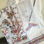 Pakistani designer 3 peace suit Blue Size XS Photo 2