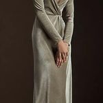 Jenny Yoo Long-Sleeve Open-Back Stretch Velvet Gown Size 8 Photo 0