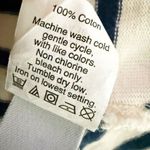 Madewell  | Horizontal Stripe Knit Shirt Dress Blue Cream 3/4 Sleeve | Medium Photo 9