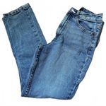 ASOS High Waist Slim Straight Leg Mom Jeans Pants Mid Blue Denim GUC Size 25 Photo 0