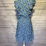 She & Sky Blue Green Floral Ruffle Dress Size Small Photo 3