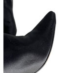 Manolo Blahnik + Vetements Printed Satin Ankle Boots In Black Photo 8