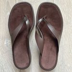 Reformation  Shoes Eden Platform Thong Sandals Flip Flop Espresso Leather Suede 8 Photo 5