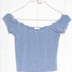 Brandy Melville Jessie Stripe Off Shoulder Crop Top Photo 3