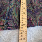 Vintage Russ Pleated Preppy Midi Skirt Womens 14 Purple Paisley Silky Satin Photo 12