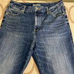 EXPRESS 90’s slim high rise FlexX stretch raw hem jeans, large short: 12/14/16 Photo 13