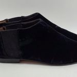 Sergio Rossi Lentini Chelsea Almond Toe Velvet Slip On Flat Shoes Size 37 Black Photo 0