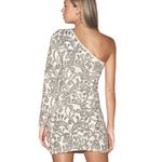 Lulus NWT  Disco Dancer White and Silver One Shoulder Bodycon Dress Size S Photo 11