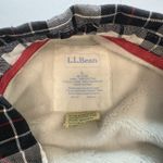 LL Bean Plaid Sherpa Fleece Lined Flannel Shirt Jacket Shacket Size LARGE Photo 9