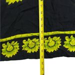 Vintage Dee Dee's Black & Chartreuse Sunflower Print Dress – 100% Rayon Photo 3