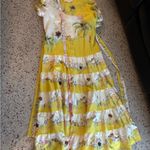 Dress large maxi tiered maxi yellow Photo 9