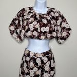 MINKPINK Maya Floral Cropped Top & Pant Matching Set Women's XS Photo 2
