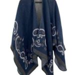 Urban Coco Western Paisley Knit Poncho Shrug Sweater Country House Chic Photo 13