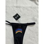 Pacific & Driftwood Taste the Rainbow Bikini Bottom Black Womans XS NWT Photo 2