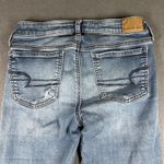 American Eagle Jeggings Size 2 Regular Wash Distressed Super Stretch Denim Jeans Blue Photo 14