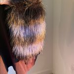 Alfani Black and Brown Sweatshirt with Faux Fur Cuffs Size 2X Photo 4