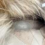 Cecelia New York Holly Wedge Bootie Chestnut Suede Fox Fur Lace Up Boot Size 9 Brown Photo 12