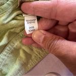 J Jill • Linen Blend Jacket Size L Petite Lime Green Front Pockets Blazer Photo 8