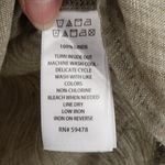 Jones New York Linen Tunic Top Long Sleeve Womens Vacation Popover Olive Green Button Size S Photo 5