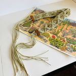 Weaved Cotton Wooden Beaded Woven Wrap Boho Indie Belt Tassel Photo 7