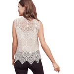 Deletta Anthropologie  Medium Lacework Top White‎ Sheer Sleeveless Cami Tank 1163 Photo 1