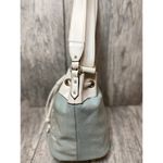 Juicy Couture Crossbody Bucket Bag White Denim Embroidered Purse Photo 3